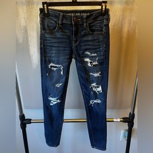 American Eagle Jeggings w/ holes- 2 Short